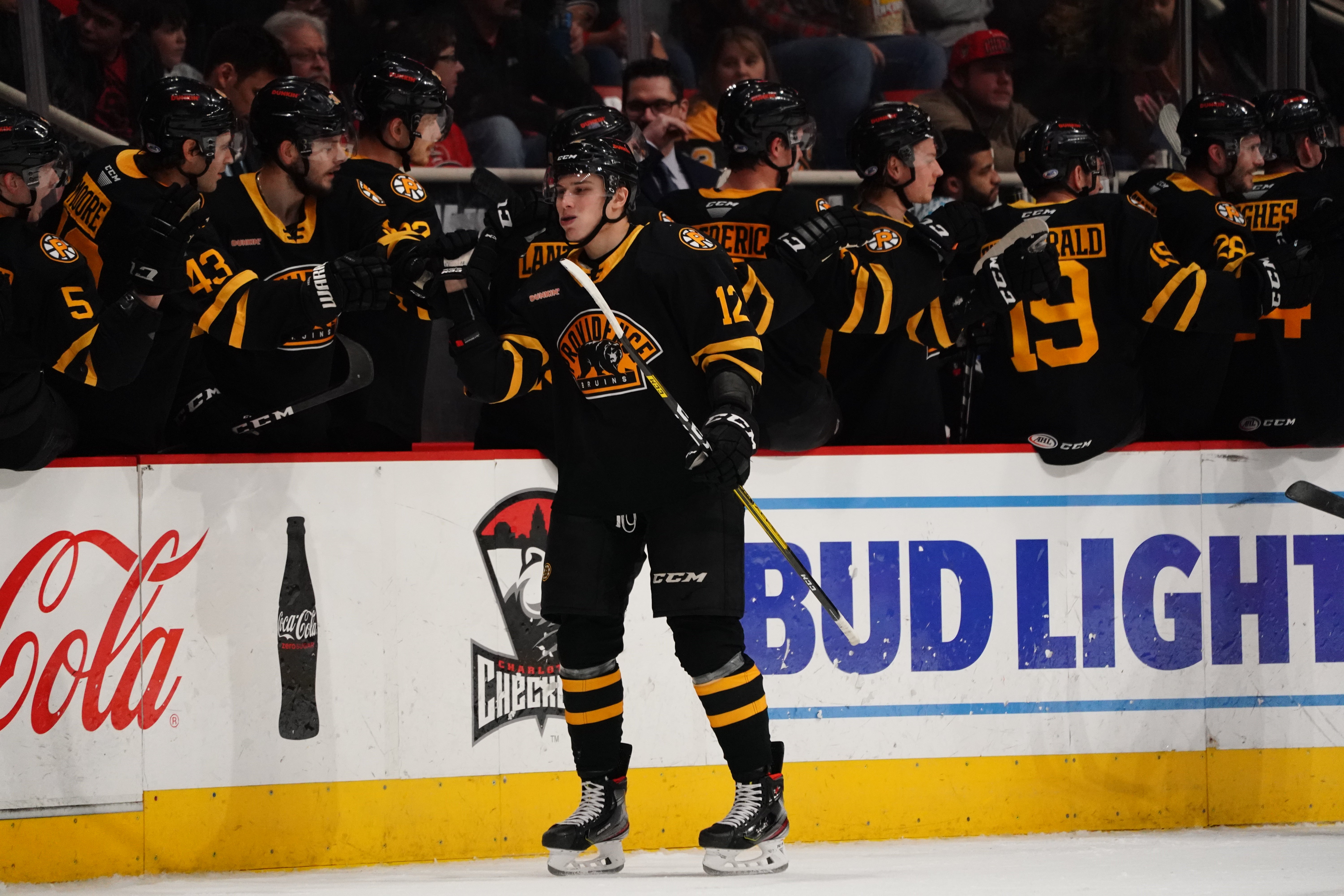 PBRUINS SCORE THREE IN SECOND PERIOD, SHUT OUT CHARLOTTE CHECKERS, 40