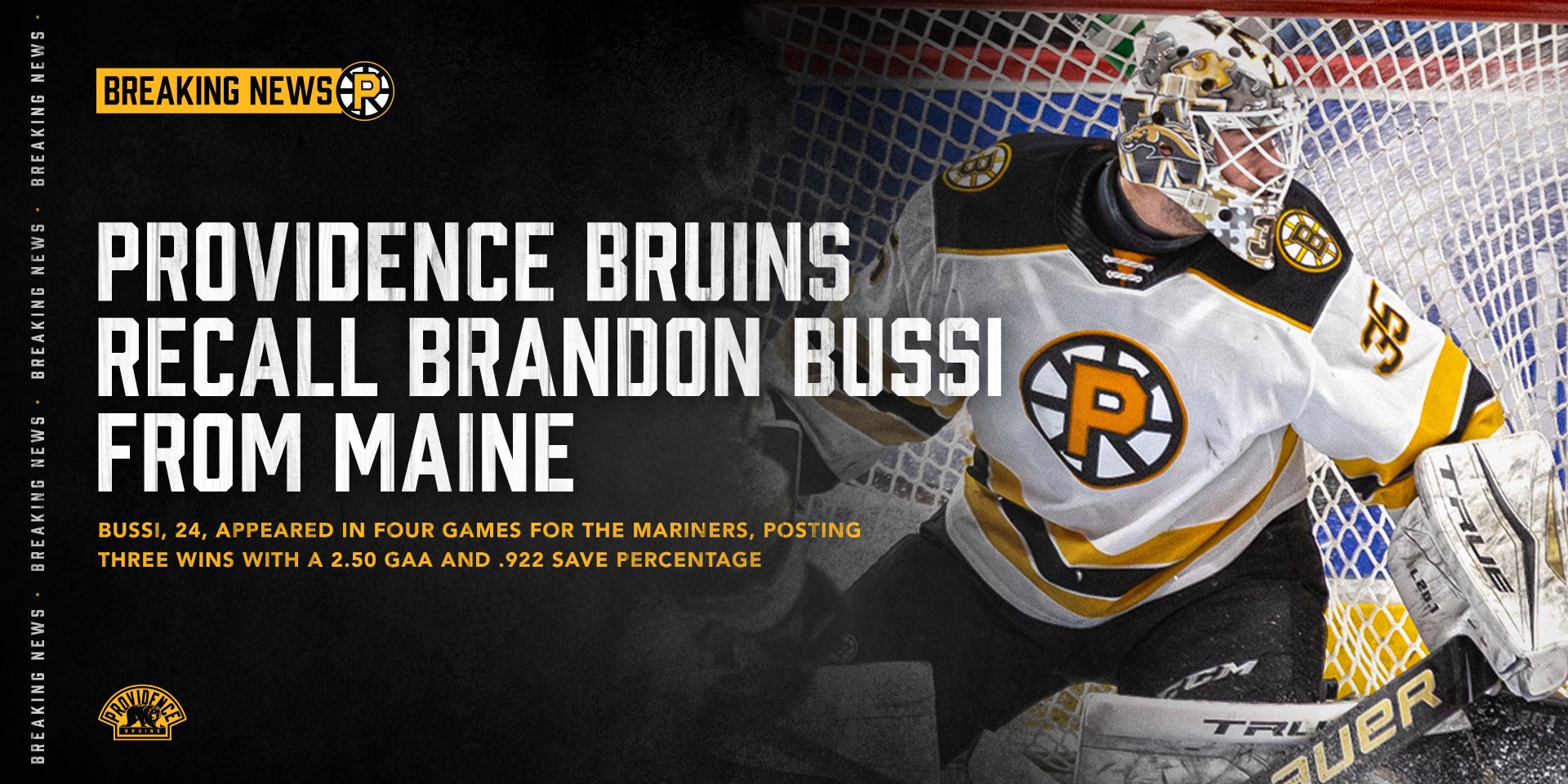 Boston Bruins Goaltending Prospect Brandon Bussi is “Going to be